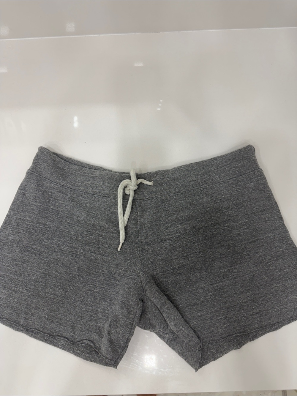 Monrow Heather Gray Drawstring Shorts